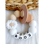 Bijtring met naam Daisy wit