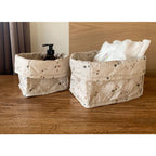 Kres gewatteerd opbergmandje Stippen klein
