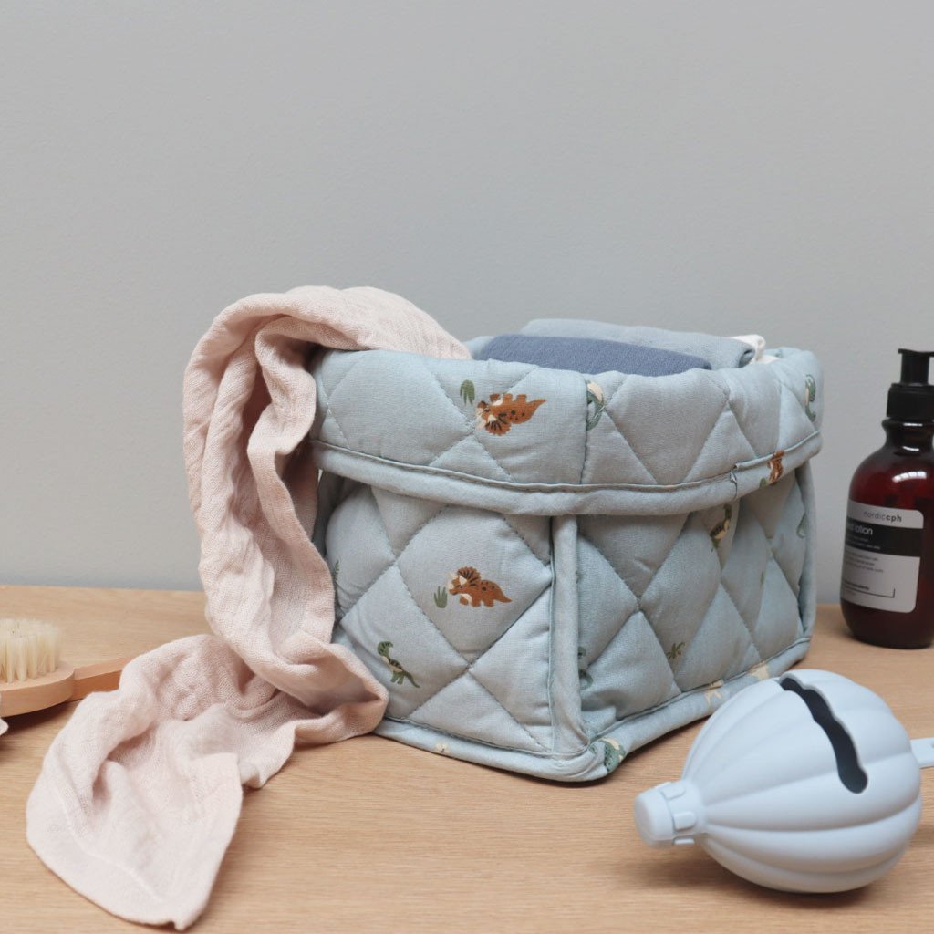 Kres gewatteerd opbergmandje Dino klein