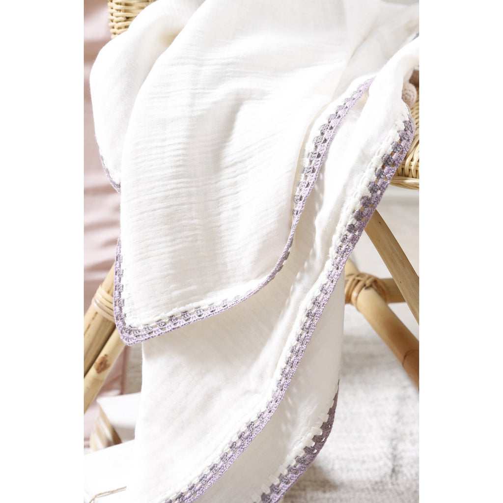 GEHAAKTE GOTS-certificaat mousseline deken