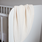 Wieg-/ledikant deken big knit natural