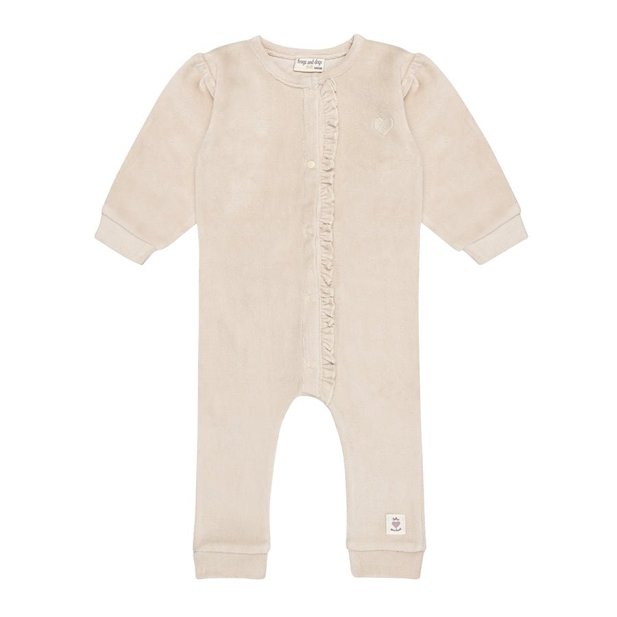 Volg je hart Baby Velvet onesie | Zilvergrijs