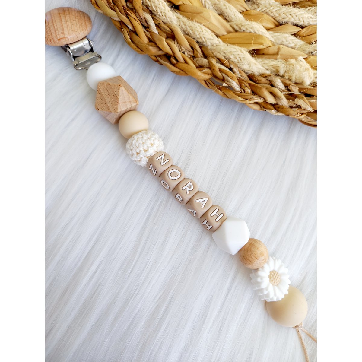 Speenkoord met naam Lynn (daisy)