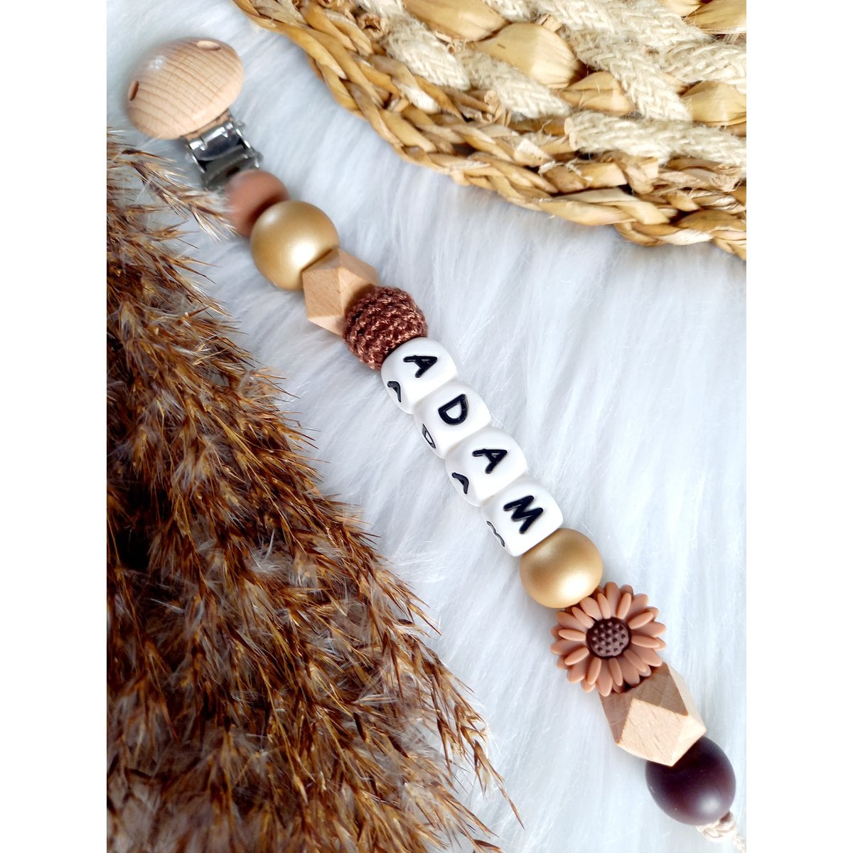 Speenkoord met naam Daisy Bruin