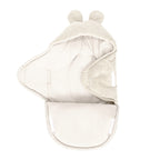 Baby Swaddle with Bear Ears – Ecru