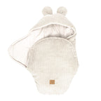 Baby Swaddle with Bear Ears – Ecru