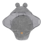 Baby Swaddle with Bear Ears – Grey