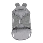 Baby Swaddle with Bear Ears – Grey