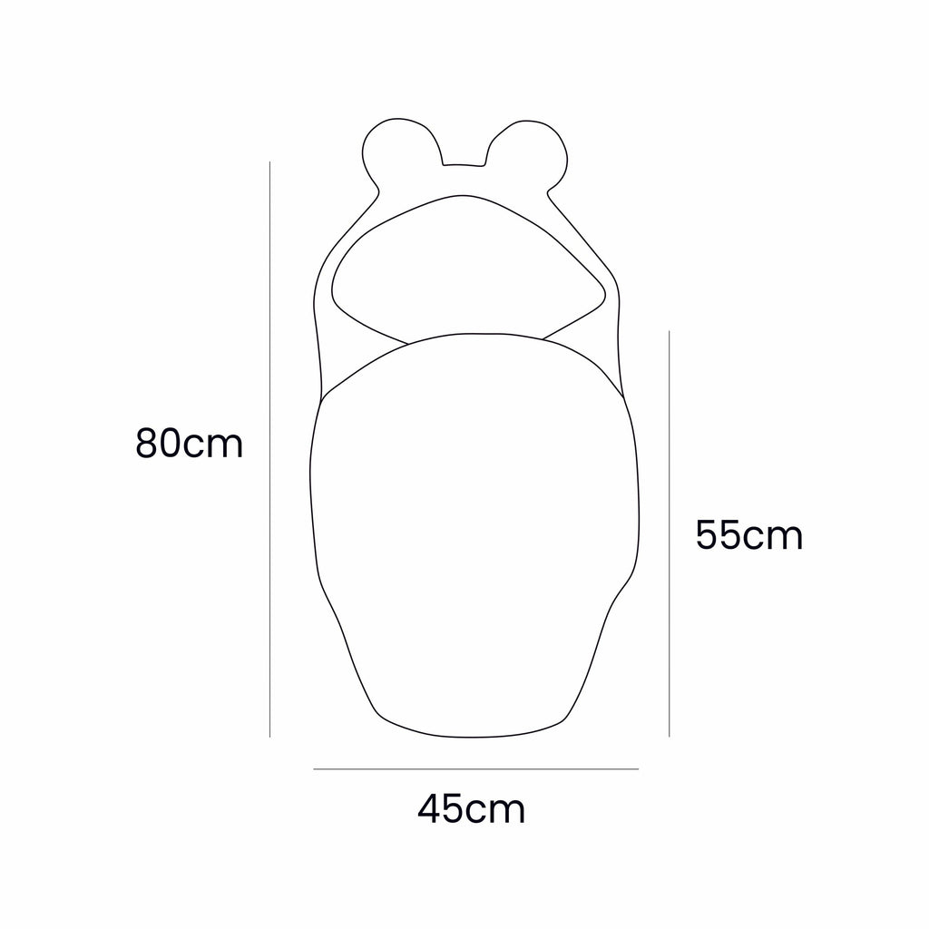 Baby Swaddle with Bear Ears – Ecru