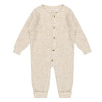 Strooi gebreide onesie | Beige