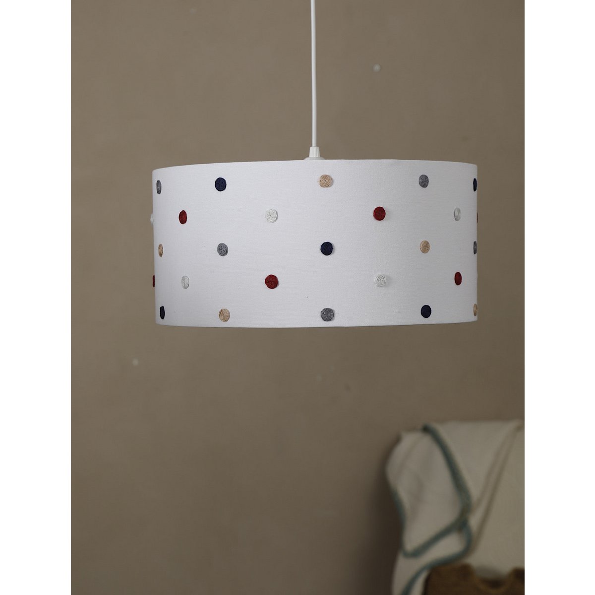 Rococo plafondlamp-rood & marine