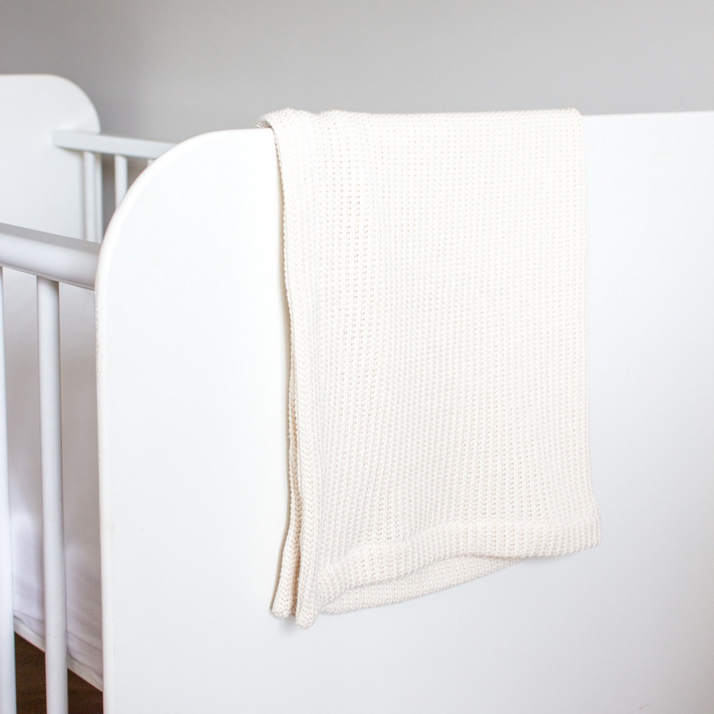 Wieg-/ledikant deken big knit natural