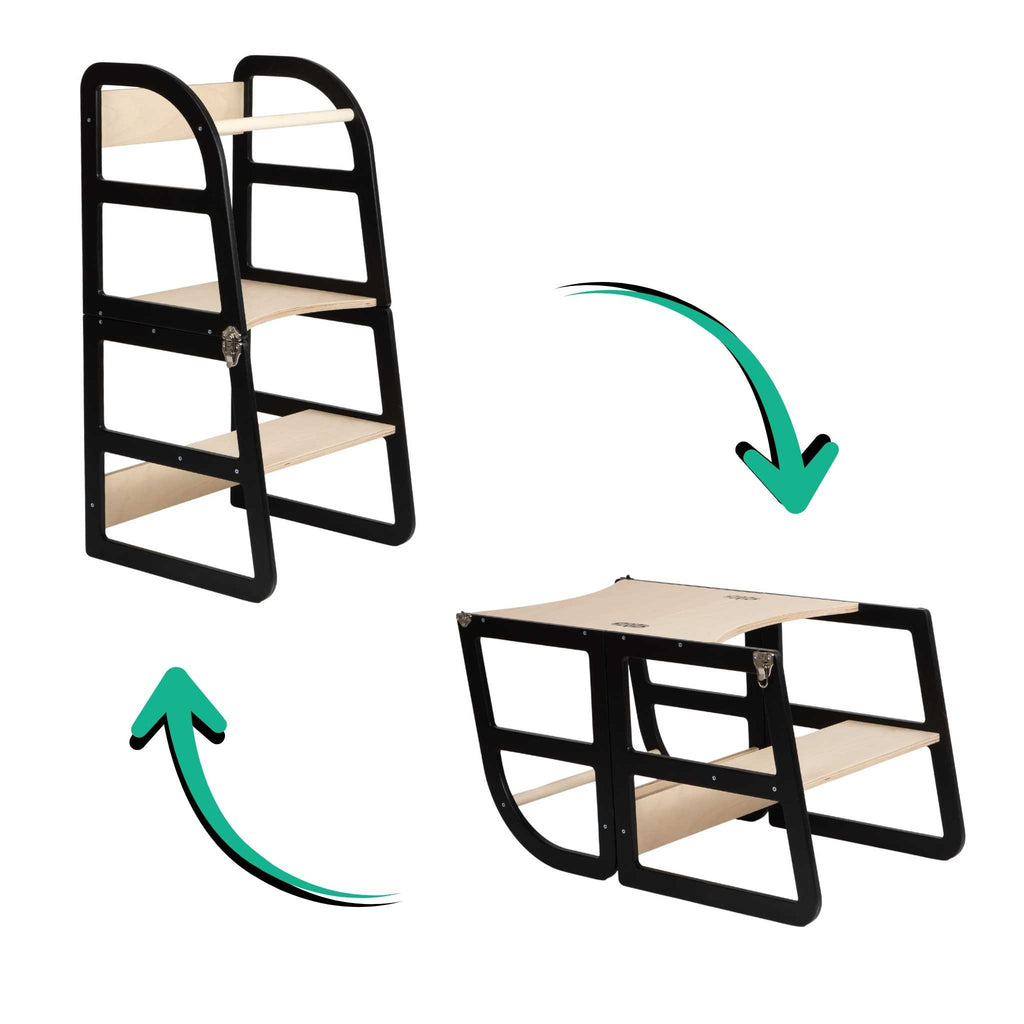 Transformable Kitchen Tower, Convertible 2-in-1