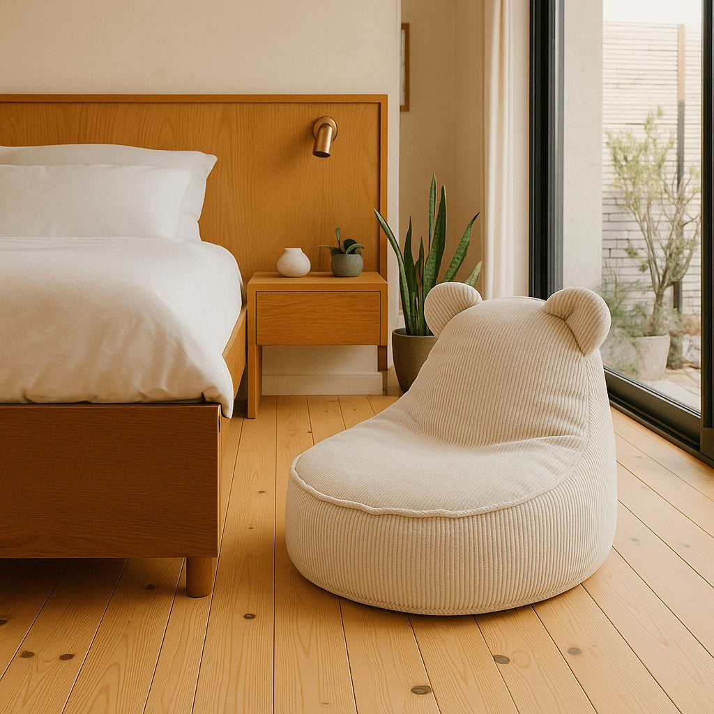 MeowBaby® Slimcord Teddy Sako Bag - Beige